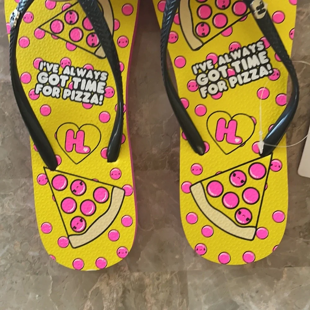 New! Gwen Stefani Harajuku Pizza Time Flip Flops